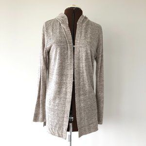 Knitted 100% Linen Hooded Cardigan
